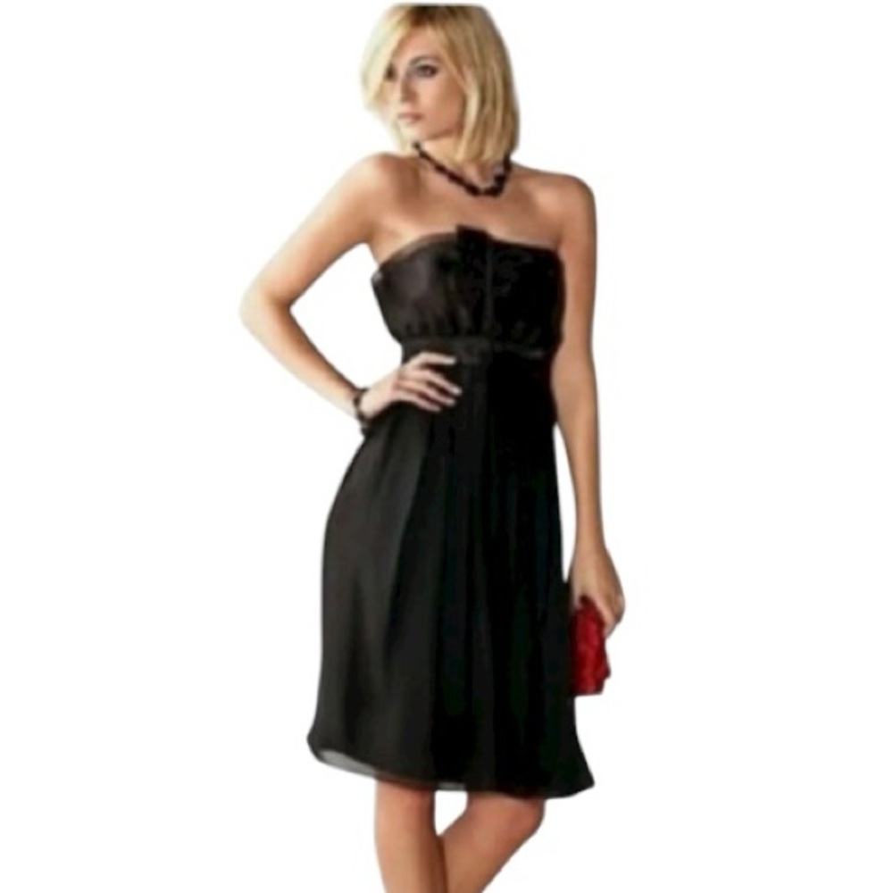 White House Black Market Strapless Black Dress Size 0